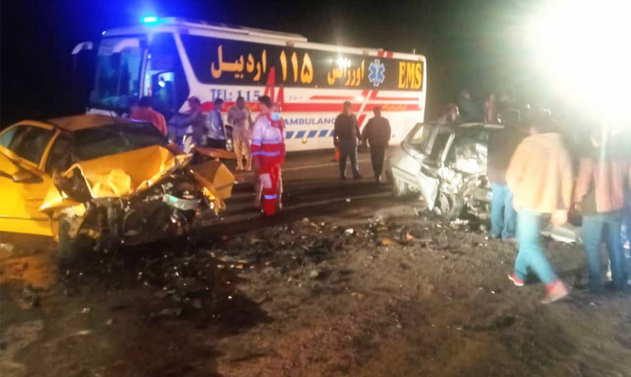 حادثه رانندگی در پارسآبادمغان با دو کشته و پنج مصدوم