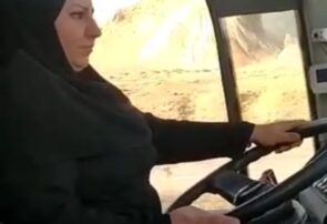 اولین زن راننده اتوبوس بین شهری در پارس آبادمغان