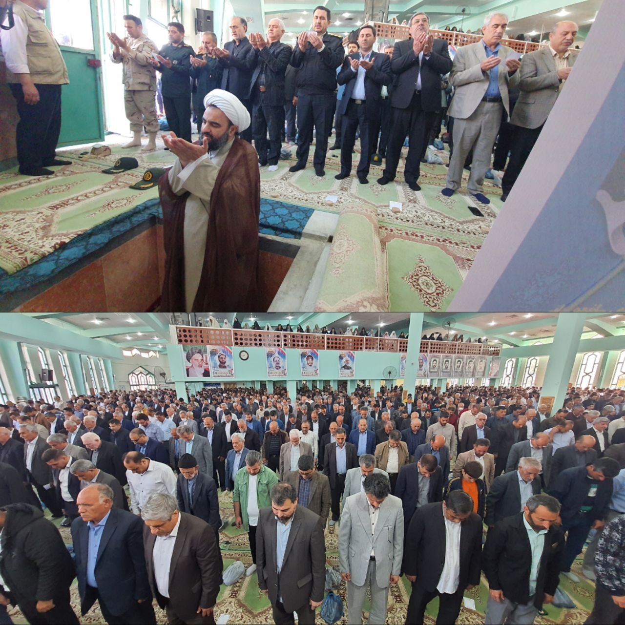 شکوه عبودیت خدا در نماز عید فطر مردم پارس آبادمغان