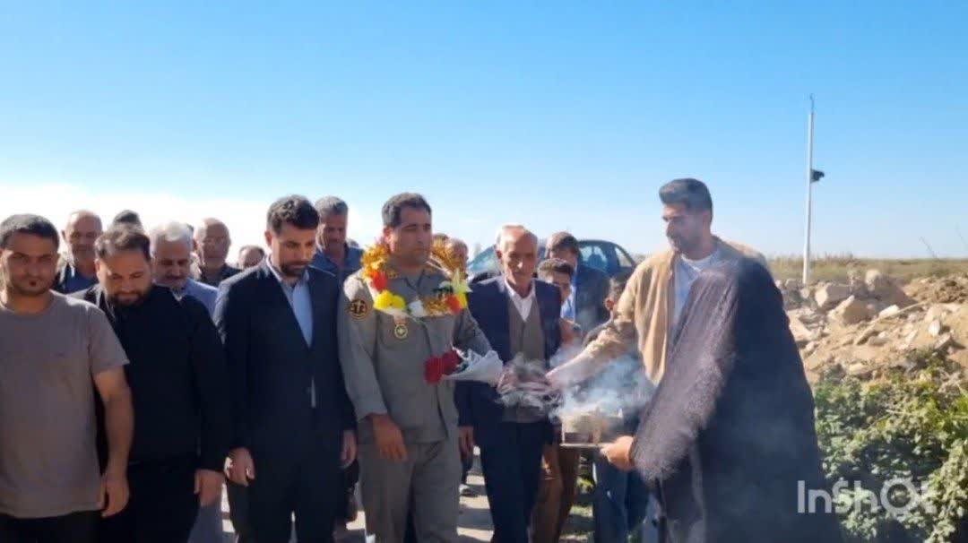 استقبال باشکوه از محیط بان نمونه کشوری در زادگاهش روستای عبدالرضاباد