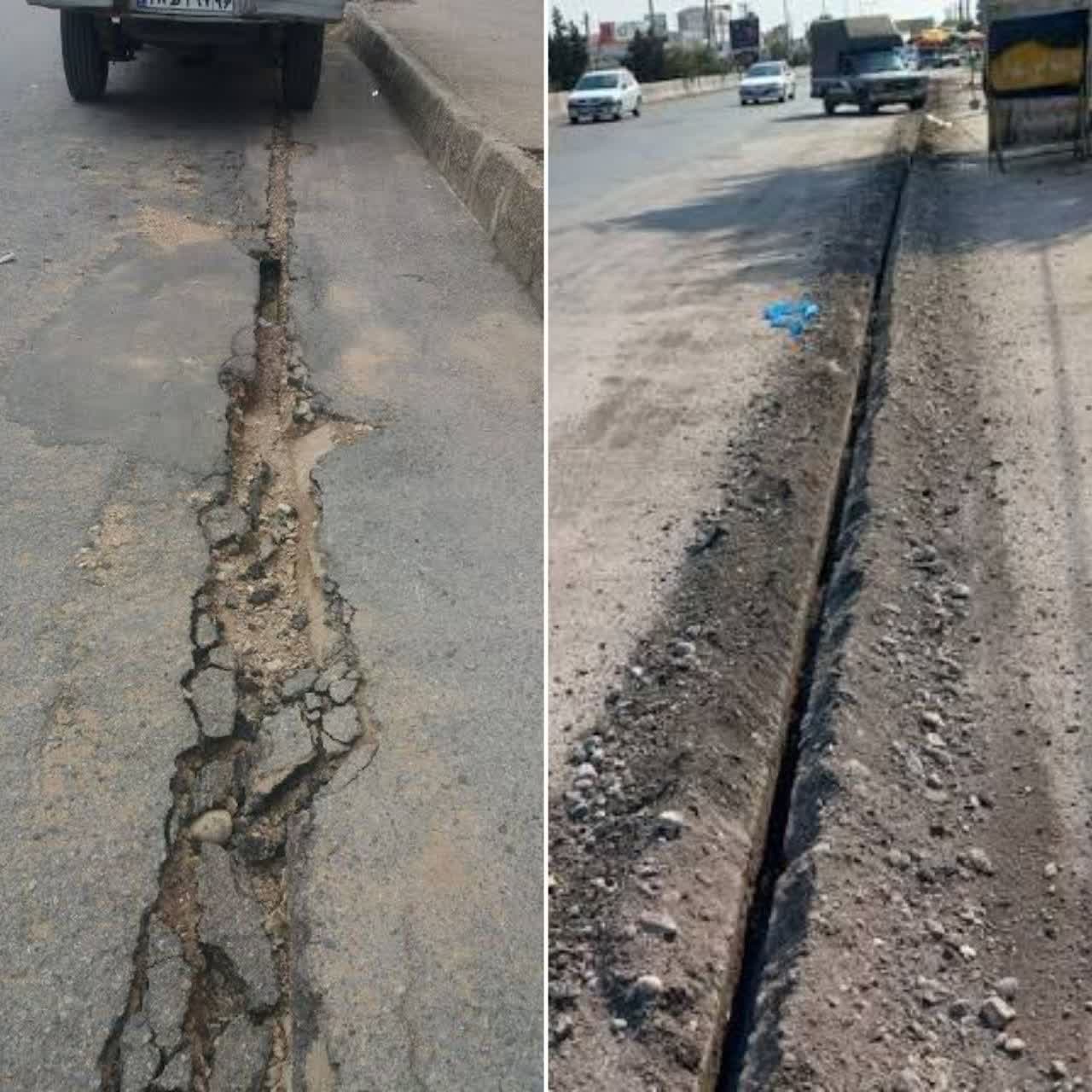 نارضایتی شهروندان پارس آبادی از عدم ترمیم حفاری‌های ناشی از فیبر نوری شهر