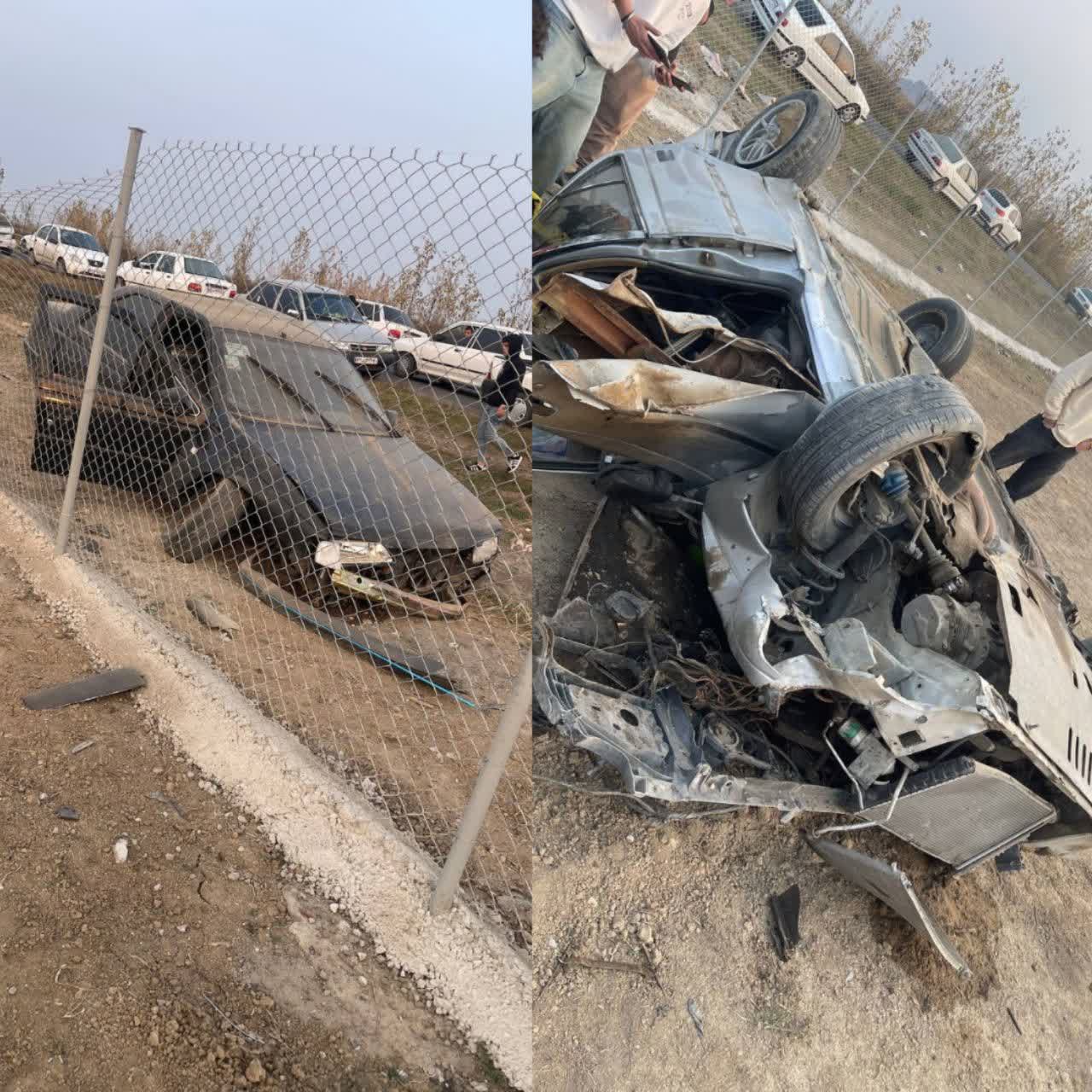 تصادف مرگبار دو پژو در جاده اسلام آباد- شهرک شهید غفاری