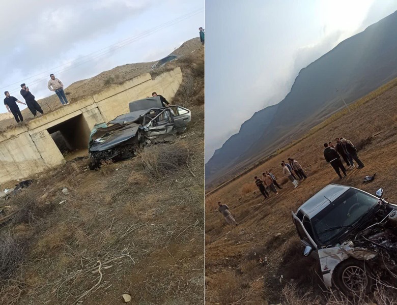 تصادف مرگبار دو دستگاه پژو در محور پارس‌آباد – زیوه/ یک نفر در دم جان باخت و سه نفر مصدوم شدند